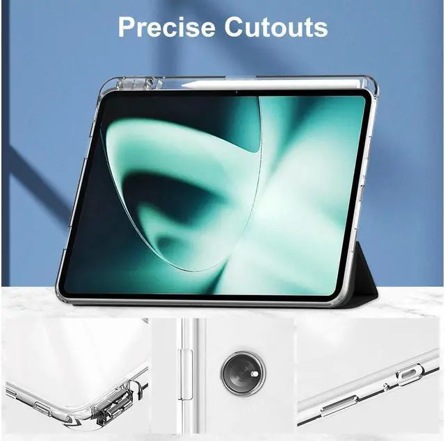 Alt view image 4 of 7 - BONAEVER Protective Case for Oppo OnePlus Pad 11.61 inch / Oppo Pad 2 11.61 inch 2023 with S Pen Holder Transparent Hard Shell Back Trifold Smart Stand Cover with universal Stylus Pen