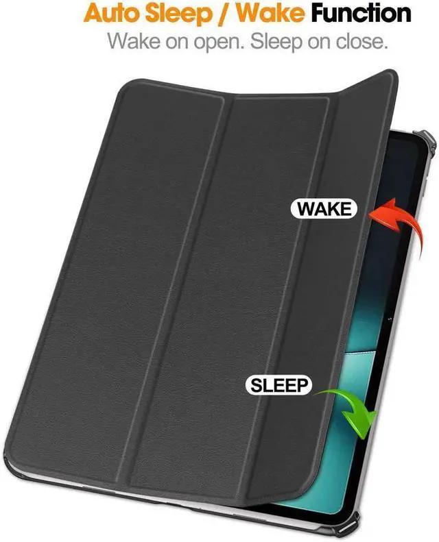 Alt view image 2 of 7 - BONAEVER Case for Oppo OnePlus Pad / Oppo Pad 2 11.61 inch 2023 Tri fold Slim Hard Shell Smart Protective Cover with Multi-Angle Stand Universal Stylus Pen