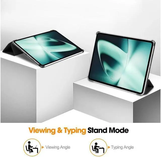 Alt view image 3 of 7 - BONAEVER Case for Oppo OnePlus Pad / Oppo Pad 2 11.61 inch 2023 Tri fold Slim Hard Shell Smart Protective Cover with Multi-Angle Stand Universal Stylus Pen