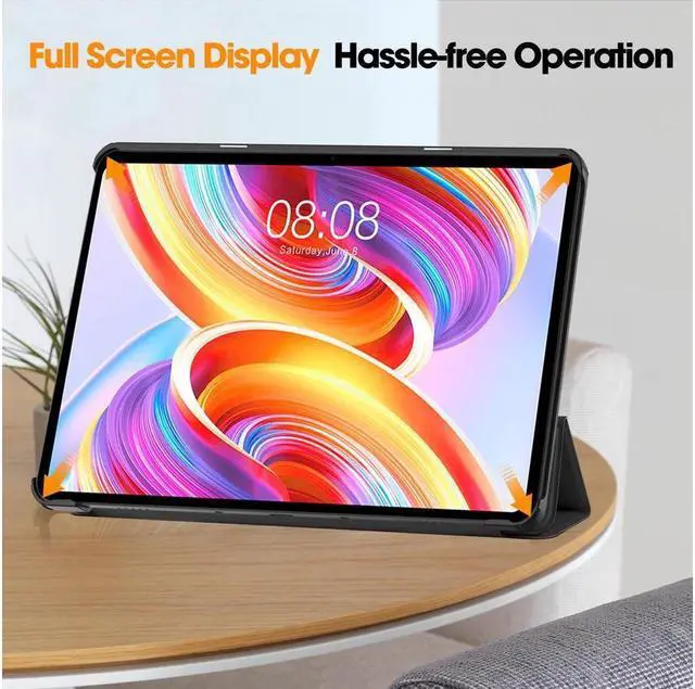 Alt view image 7 of 7 - BONAEVER Case for Tecla Stand M40 Plus 10.1 inch / P30S 10.1 inch / P40HD 10.1 inch Tri fold Slim Hard Shell Smart Protective Cover with Multi-Angle Stand Universal Stylus Pen