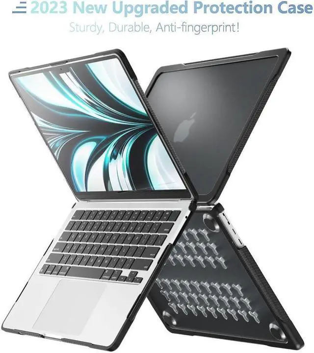 Alt view image 2 of 7 - BONAEVER Compatible with MacBook Air 13.6 inch 2022 2023 2024 2025 Release A3240 M4 A3113 M3 A2681 M2, Rugged Hard Shell Shockproof Cover with Keyboard Skin