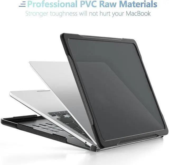 Alt view image 3 of 7 - BONAEVER Compatible with MacBook Air 13.6 inch 2022 2023 2024 2025 Release A3240 M4 A3113 M3 A2681 M2, Rugged Hard Shell Shockproof Cover with Keyboard Skin