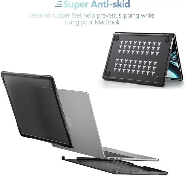 Alt view image 6 of 7 - BONAEVER Compatible with MacBook Air 13.6 inch 2022 2023 2024 2025 Release A3240 M4 A3113 M3 A2681 M2, Rugged Hard Shell Shockproof Cover with Keyboard Skin