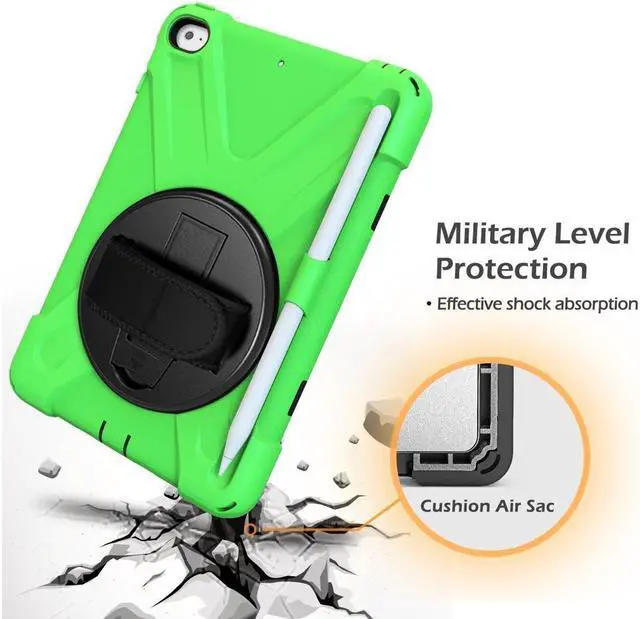 Alt view image 2 of 7 - BONAEVER Case For iPad Mini 5 2019 Mini 4 2015 with Pencil Holder Shockproof Cover with Stand and & Shoulder Standrip for iPad Mini 5th Mini 4th Gen
