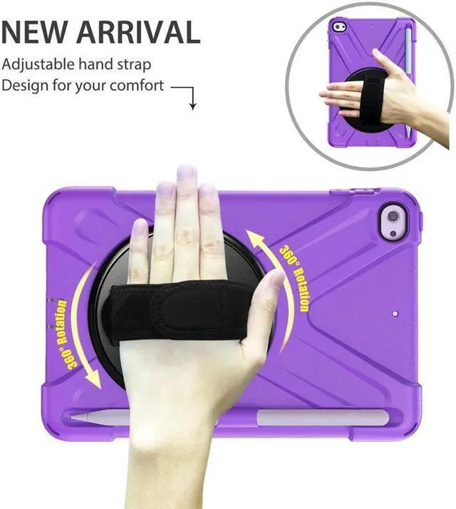 Alt view image 5 of 7 - BONAEVER Case For iPad Mini 5 2019 Mini 4 2015 with Pencil Holder Shockproof Cover with Stand and & Shoulder Standrip for iPad Mini 5th Mini 4th Gen