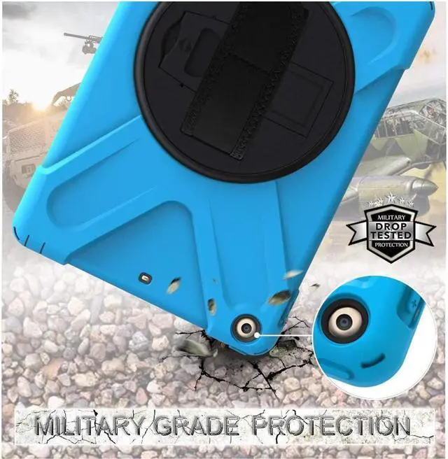 Alt view image 7 of 7 - BONAEVER For iPad Air Case Protective Cover for Apple iPad Air 1 Stand Generation Model A1474 A1475 A1476 With 360 Degree Stand and Grip Shoulder Strap