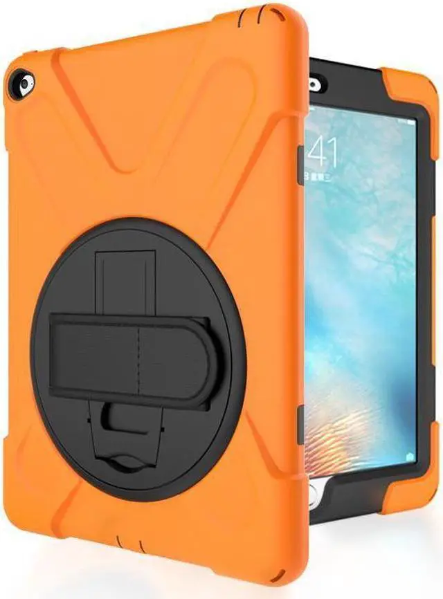 Alt view image 5 of 6 - BONAEVER For iPad Air 2 Case 9.7 Inch 2014 Case Model A1566 A1567 with Stand Strap Rugged Rubber Protective Cover for iPad Air 2nd Generation