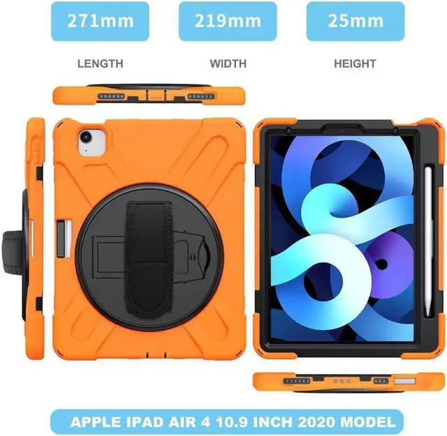 Alt view image 5 of 7 - BONAEVER Case for iPad Air 5 10.9 2022 / Air 4 10.9 2020 / iPad Pro 11 Inch 2021 2020 2018 Shockproof Cover with Pencil Holder Stand and Shoulder Strap