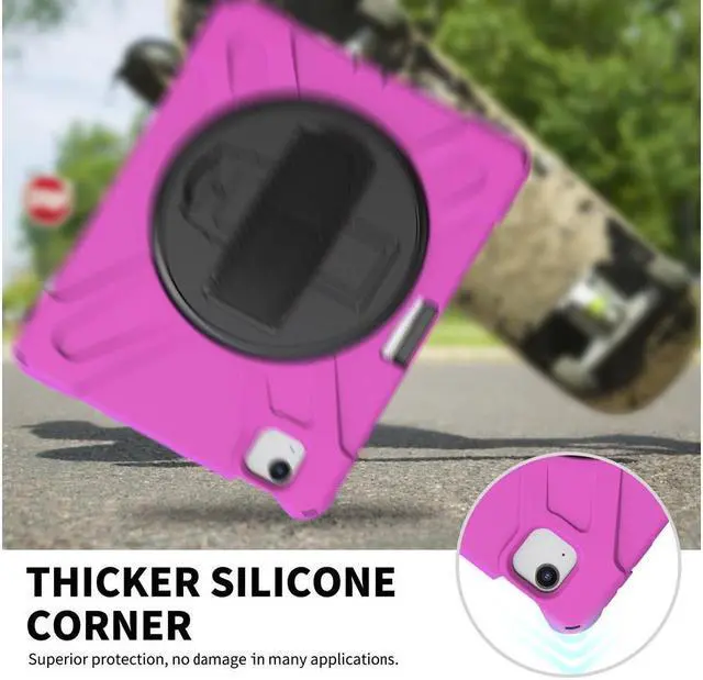 Alt view image 6 of 7 - BONAEVER Case for iPad Air 5 10.9 2022 / Air 4 10.9 2020 / iPad Pro 11 Inch 2021 2020 2018 Shockproof Cover with Pencil Holder Stand and Shoulder Strap