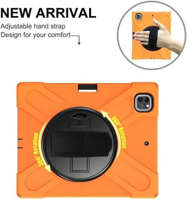 Alt view image 3 of 7 - BONAEVER For iPad Pro 12.9 Case 2020 2018 - Shockproof Cover with H & Shoulder StrapPencil Holder Stand and for iPad Pro 12.9 4th Gen 2020 3rd Gen 2018