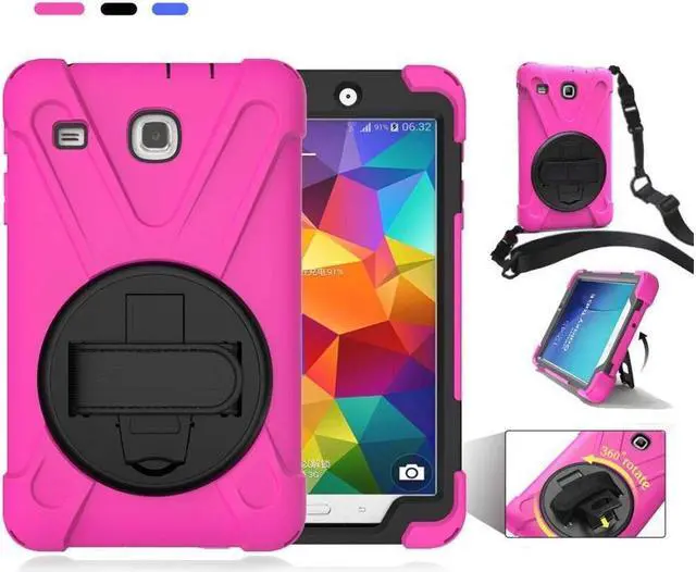 Main image of BONAEVER For Samsung Galaxy Tab E 8.0 Case Model SM-T375 SM-T377 SM-T378 Shockproof Protective Cover with Stand and Strap Shoulder Strap