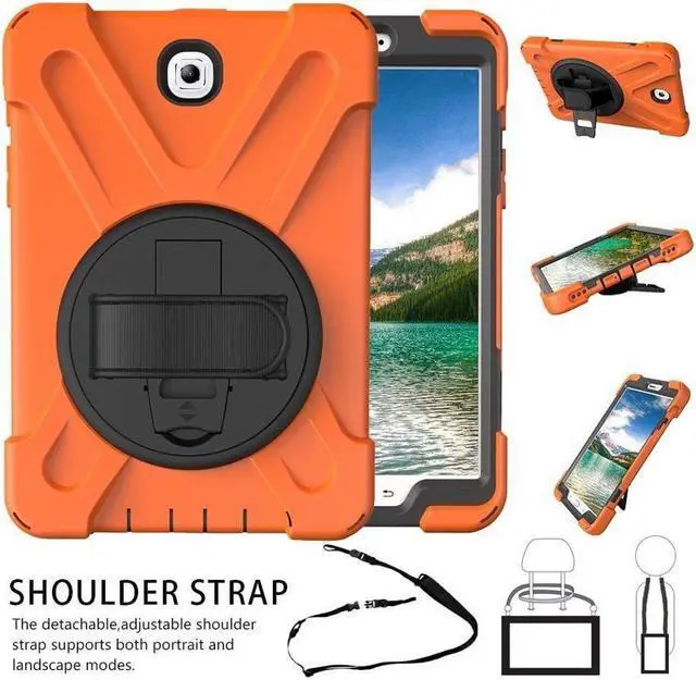 Main image of BONAEVER For Galaxy Tab S2 9.7 inch Case Model SM-T810/T813/T815/T817/T818/T819- Shockproof Cover with Rotatable Stand and & Shoulder Strap