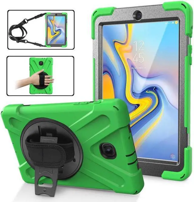 Main image of BONAEVER For Samsung Galaxy Tab A 8.0 inch 2018 Case Model SM-T387 Shockproof Cover with Stand and le Strap+ Shoulder Strap