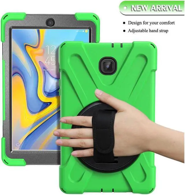Alt view image 4 of 7 - BONAEVER For Samsung Galaxy Tab A 8.0 inch 2018 Case Model SM-T387 Shockproof Cover with Stand and le Strap+ Shoulder Strap