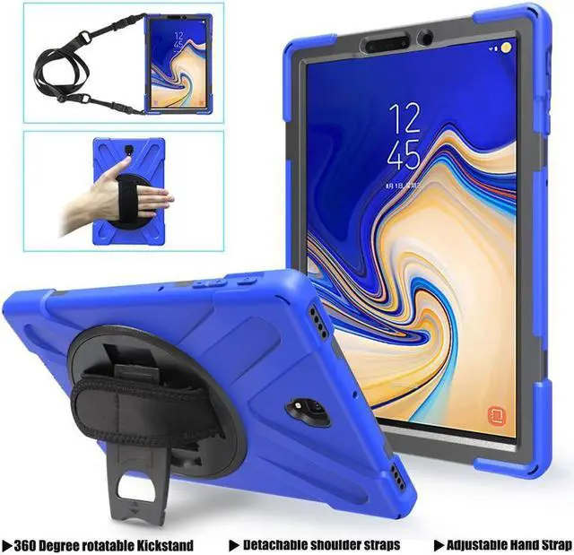 Main image of BONAEVER For Samsung Galaxy Tab S4 10.5 inch 2018 Case Model SM-T830/T835/T837 ShockProof Cover with 360 Degree Stand and /Hand Strap/Shoulder Strap
