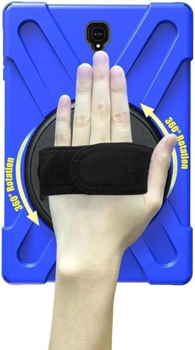 Alt view image 5 of 7 - BONAEVER For Samsung Galaxy Tab S4 10.5 inch 2018 Case Model SM-T830/T835/T837 ShockProof Cover with 360 Degree Stand and /Hand Strap/Shoulder Strap