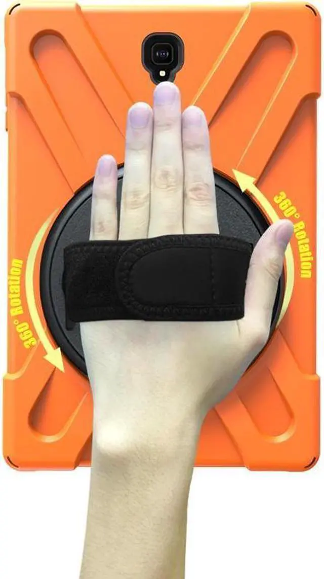 Alt view image 3 of 7 - BONAEVER For Samsung Galaxy Tab S4 10.5 inch 2018 Case Model SM-T830/T835/T837 ShockProof Cover with 360 Degree Stand and /Hand Strap/Shoulder Strap
