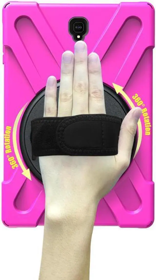 Alt view image 3 of 7 - BONAEVER For Samsung Galaxy Tab S4 10.5 inch 2018 Case Model SM-T830/T835/T837 ShockProof Cover with 360 Degree Stand and /Hand Strap/Shoulder Strap