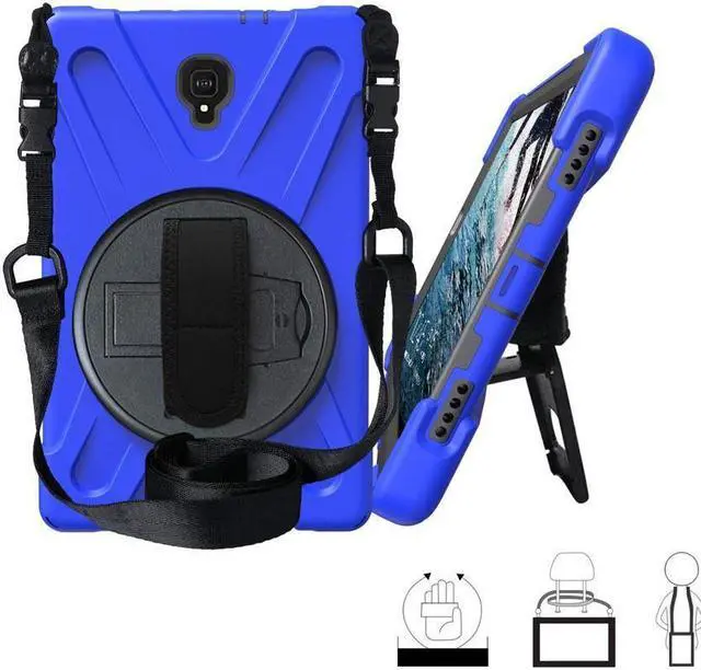 Alt view image 7 of 7 - BONAEVER For Samsung Galaxy Tab A 10.5 inch Case 2018 Model SM-T590 / SM-T595 / SM-T597 Shockproof Protective Cover with Stand and & Shoulder Strap