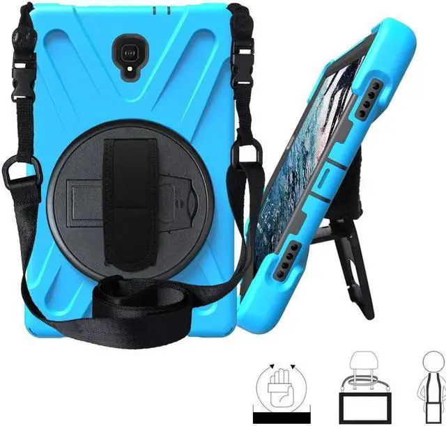 Alt view image 6 of 6 - BONAEVER For Samsung Galaxy Tab A 10.5 inch Case 2018 Model SM-T590 / SM-T595 / SM-T597 Shockproof Protective Cover with Stand and & Shoulder Strap