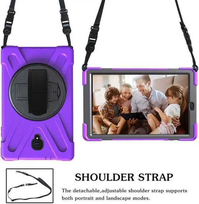 Alt view image 5 of 7 - BONAEVER For Samsung Galaxy Tab A 10.5 inch Case 2018 Model SM-T590 / SM-T595 / SM-T597 Shockproof Protective Cover with Stand and & Shoulder Strap