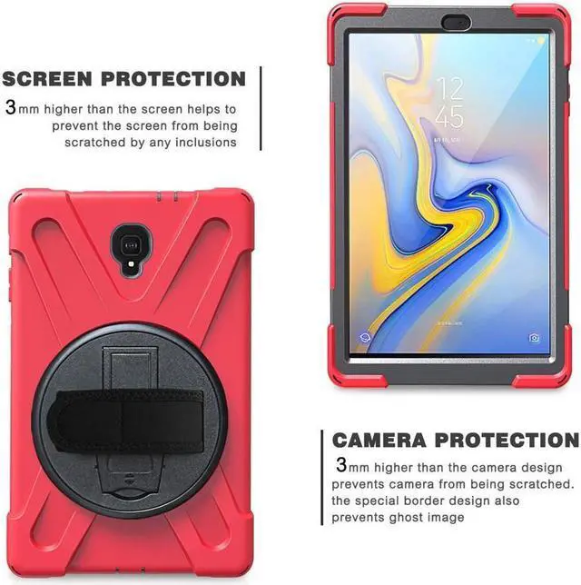 Alt view image 6 of 7 - BONAEVER For Samsung Galaxy Tab A 10.5 inch Case 2018 Model SM-T590 / SM-T595 / SM-T597 Shockproof Protective Cover with Stand and & Shoulder Strap