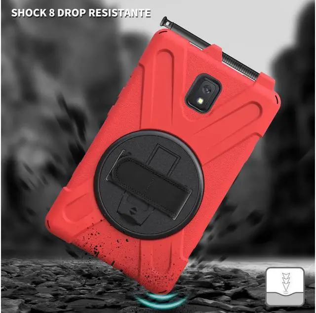 Alt view image 3 of 7 - BONAEVER For Samsung Galaxy Tab Active 3 8.0 inch 2020 Case Model SM-T570 SM-T575 SM-T577 Shockproof Cover with Pencil Holder Stand and le & Shoulder Strap