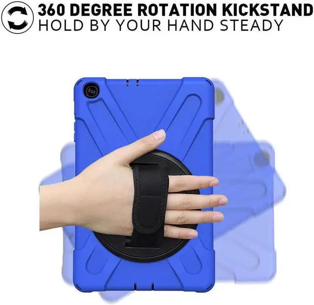 Alt view image 3 of 7 - BONAEVER For Samsung Galaxy Tab A 10.1 inch 2019 Case Model SM-T510 T515 T517 Shockproof Protective Cover with Hand Strap Stand Shoulder Strap