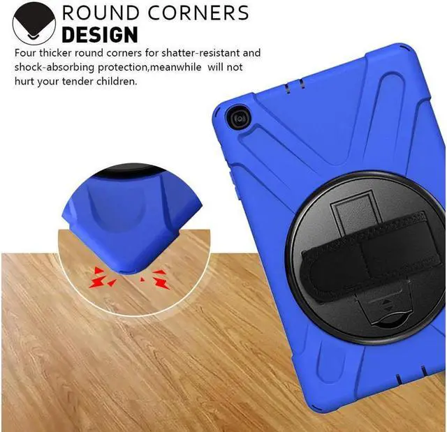 Alt view image 6 of 7 - BONAEVER For Samsung Galaxy Tab A 10.1 inch 2019 Case Model SM-T510 T515 T517 Shockproof Protective Cover with Hand Strap Stand Shoulder Strap