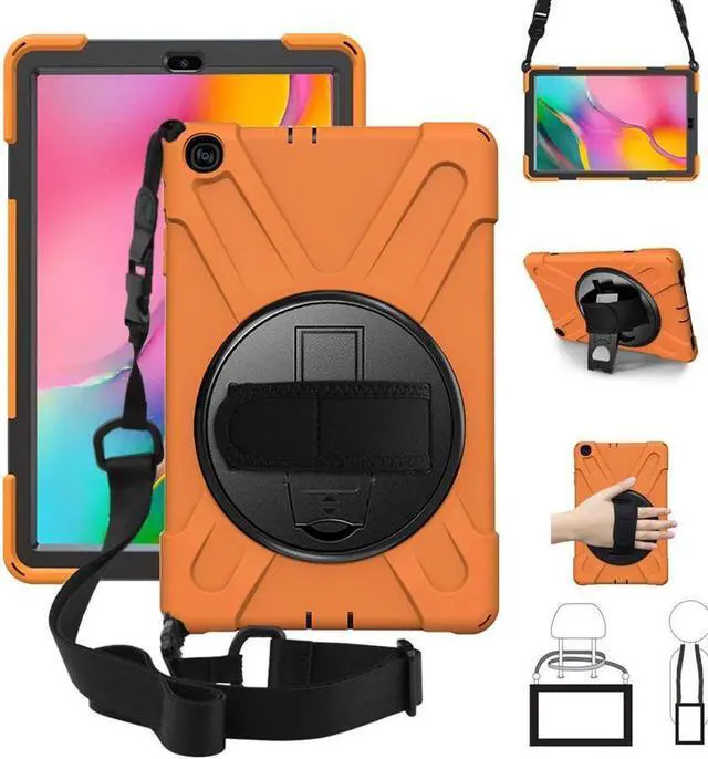 Main image of BONAEVER For Samsung Galaxy Tab A 10.1 inch 2019 Case Model SM-T510 T515 T517 Shockproof Protective Cover with Hand Strap Stand Shoulder Strap