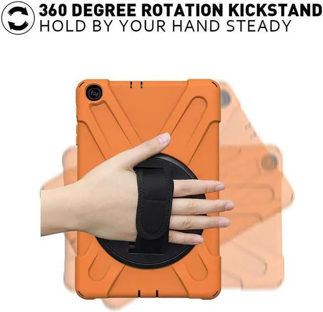 Alt view image 3 of 7 - BONAEVER For Samsung Galaxy Tab A 10.1 inch 2019 Case Model SM-T510 T515 T517 Shockproof Protective Cover with Hand Strap Stand Shoulder Strap