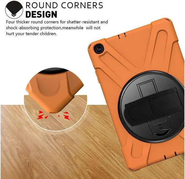 Alt view image 2 of 7 - BONAEVER For Samsung Galaxy Tab A 10.1 inch 2019 Case Model SM-T510 T515 T517 Shockproof Protective Cover with Hand Strap Stand Shoulder Strap