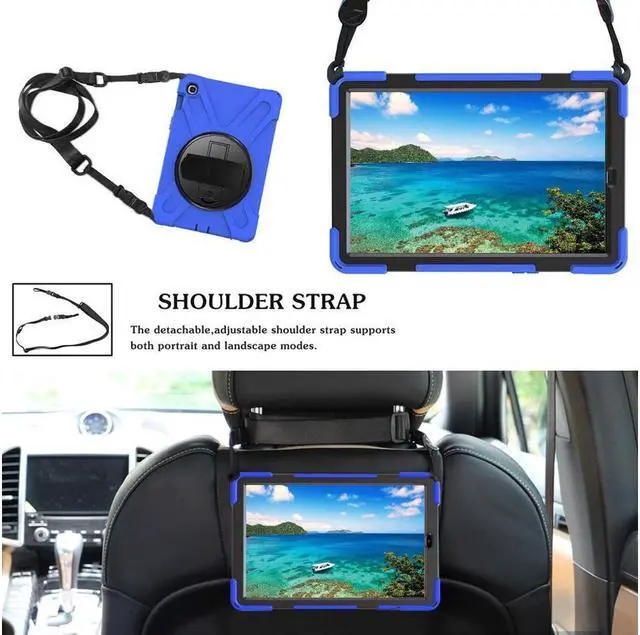 Alt view image 3 of 6 - BONAEVER For Samsung Galaxy Tab S5e 10.5 Inch 2019 SM-T720 T725 T727 Case Shockproof Cover with Hand Strap Stand and Shoulder Strap