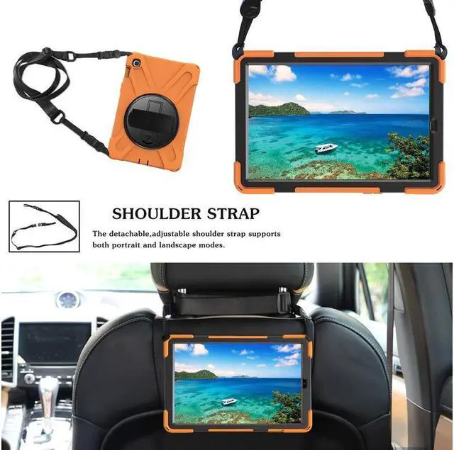 Alt view image 3 of 7 - BONAEVER For Samsung Galaxy Tab S5e 10.5 Inch 2019 SM-T720 T725 T727 Case Shockproof Cover with Hand Strap Stand and Shoulder Strap