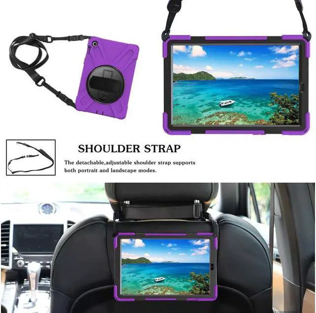 Alt view image 3 of 7 - BONAEVER For Samsung Galaxy Tab S5e 10.5 Inch 2019 SM-T720 T725 T727 Case Shockproof Cover with Hand Strap Stand and Shoulder Strap