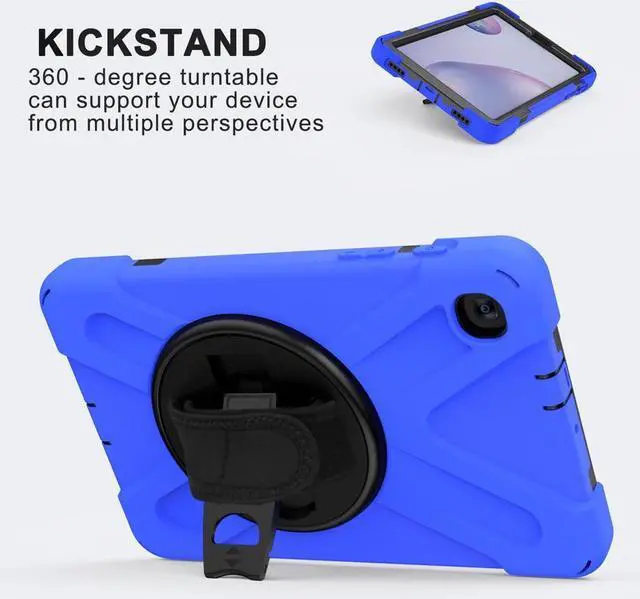 Alt view image 2 of 6 - BONAEVER Shockproof Case for Galaxy Tab A 8.4 Inch 2020 Model SM-T307 SM-T307U Verizon/T-Mobile/Sprint/AT&T Protective Stand Cover + H & Shoulder Strap