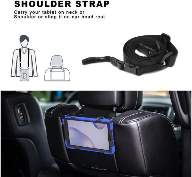 Alt view image 4 of 6 - BONAEVER Shockproof Case for Galaxy Tab A 8.4 Inch 2020 Model SM-T307 SM-T307U Verizon/T-Mobile/Sprint/AT&T Protective Stand Cover + H & Shoulder Strap