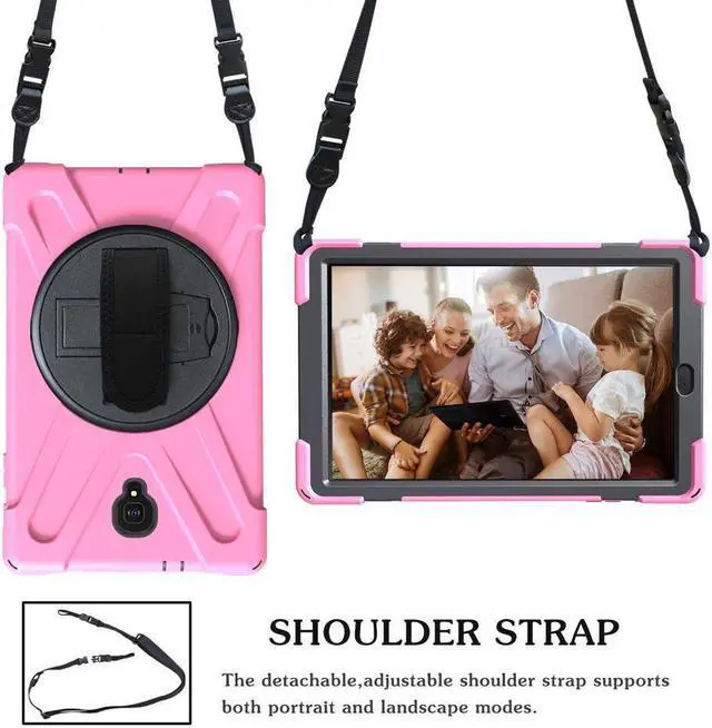Alt view image 3 of 7 - BONAEVER For Samsung Galaxy Tab A 10.5 inch Case 2018 Model SM-T590 / SM-T595 / SM-T597 Shockproof Protective Cover with Stand and & Shoulder Strap