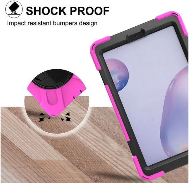 Alt view image 5 of 7 - BONAEVER Shockproof Case for Galaxy Tab A 8.4 Inch 2020 Model SM-T307 SM-T307U Verizon/T-Mobile/Sprint/AT&T Protective Stand Cover + H & Shoulder Strap