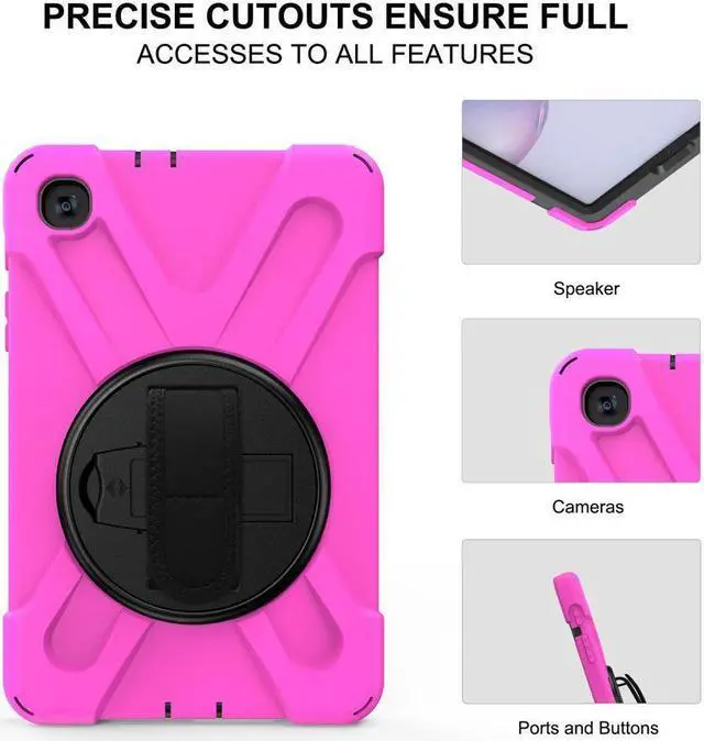Alt view image 6 of 7 - BONAEVER Shockproof Case for Galaxy Tab A 8.4 Inch 2020 Model SM-T307 SM-T307U Verizon/T-Mobile/Sprint/AT&T Protective Stand Cover + H & Shoulder Strap