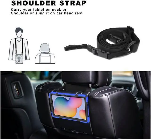 Alt view image 4 of 7 - BONAEVER Case for Samsung Galaxy Tab S6 Lite 10.4 inch 2020 2022 Model SM-P610 P613 P615 P619 Protective Cover with Pencil Stand and & Shoulder Strap