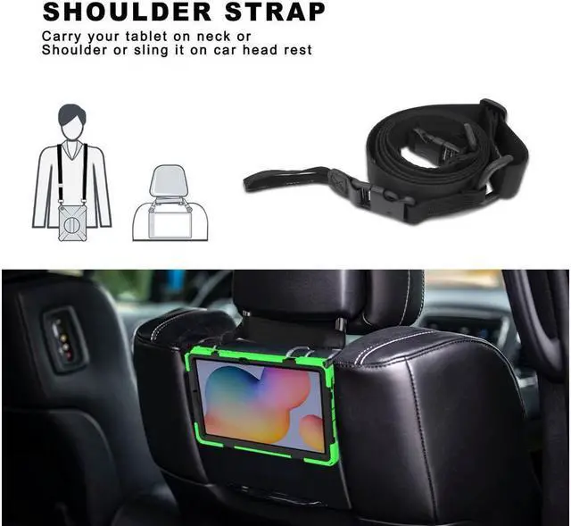 Alt view image 3 of 7 - BONAEVER Case for Samsung Galaxy Tab S6 Lite 10.4 inch 2020 2022 Model SM-P610 P613 P615 P619 Protective Cover with Pencil Stand and & Shoulder Strap