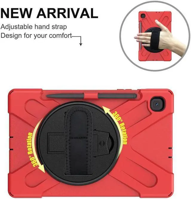 Alt view image 2 of 7 - BONAEVER Case for Samsung Galaxy Tab S6 Lite 10.4 inch 2020 2022 Model SM-P610 P613 P615 P619 Protective Cover with Pencil Stand and & Shoulder Strap
