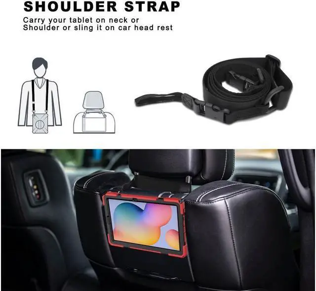 Alt view image 4 of 7 - BONAEVER Case for Samsung Galaxy Tab S6 Lite 10.4 inch 2020 2022 Model SM-P610 P613 P615 P619 Protective Cover with Pencil Stand and & Shoulder Strap