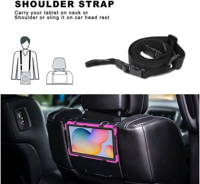 Alt view image 3 of 7 - BONAEVER Case for Samsung Galaxy Tab S6 Lite 10.4 inch 2020 2022 Model SM-P610 P613 P615 P619 Protective Cover with Pencil Stand and & Shoulder Strap