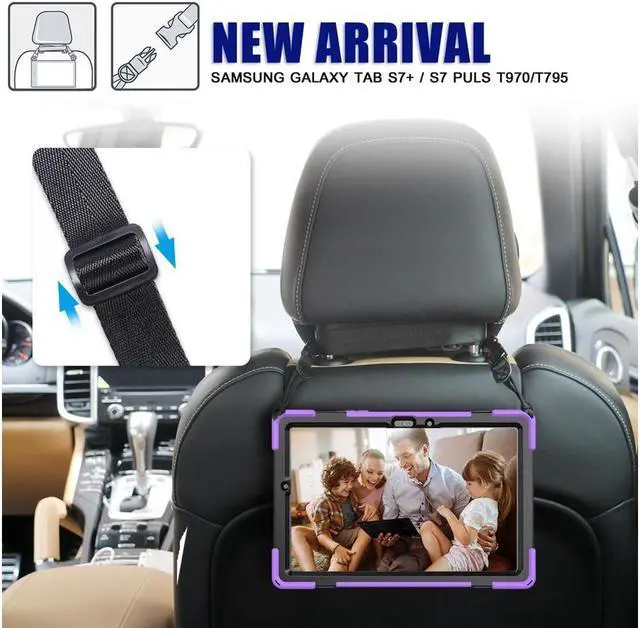 Alt view image 4 of 7 - BONAEVER For Galaxy Tab S8 2022 / Tab S7 2020 11 Inch Case SM-X700 SM-706 SM-T870 SM-T875 SM-T878 Shockproof Protective Cover with Pen Holder Shoulder Strap