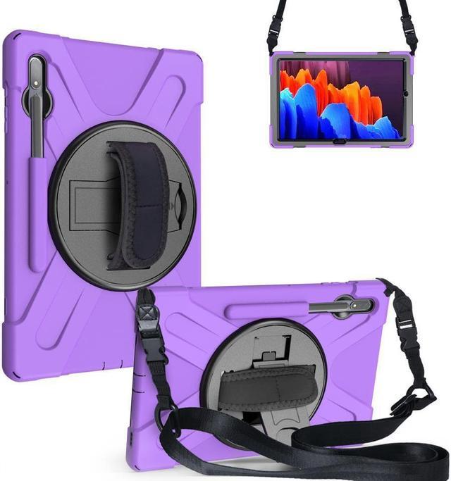 Main image of BONAEVER For Galaxy Tab S8 Plus 2022 / S7 FE 2021 / S7 Plus 2020 12.4 inch Case SM-X800/X806/T730/T970/T975 Shockproof Cover with Pen Holder Shoulder Strap Stand