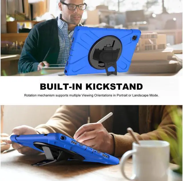 Alt view image 2 of 7 - BONAEVER For Samsung Galaxy Tab A7 10.4 inch 2022 2020 Case SM-T500 SM-T505 SM-T507 SM-T503 SM-509 Shockproof Protective Cover with Hand Strap Stand and Shoulder Strap