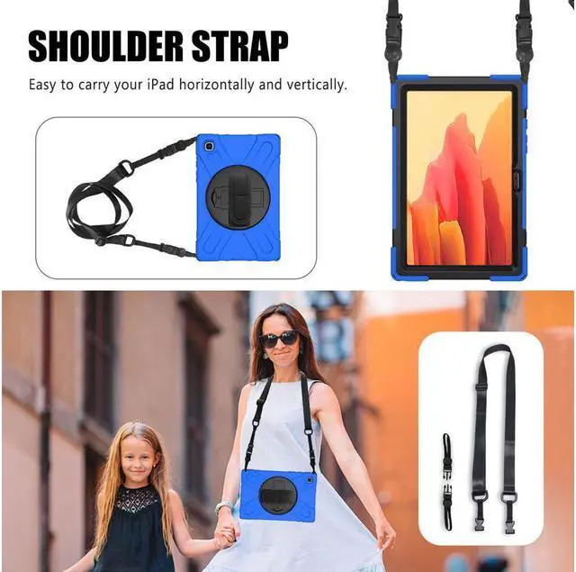 Alt view image 4 of 7 - BONAEVER For Samsung Galaxy Tab A7 10.4 inch 2022 2020 Case SM-T500 SM-T505 SM-T507 SM-T503 SM-509 Shockproof Protective Cover with Hand Strap Stand and Shoulder Strap