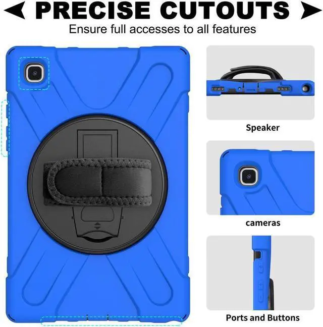 Alt view image 5 of 7 - BONAEVER For Samsung Galaxy Tab A7 10.4 inch 2022 2020 Case SM-T500 SM-T505 SM-T507 SM-T503 SM-509 Shockproof Protective Cover with Hand Strap Stand and Shoulder Strap